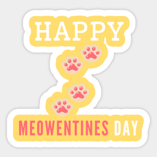 Happy Meowentines Day Sticker